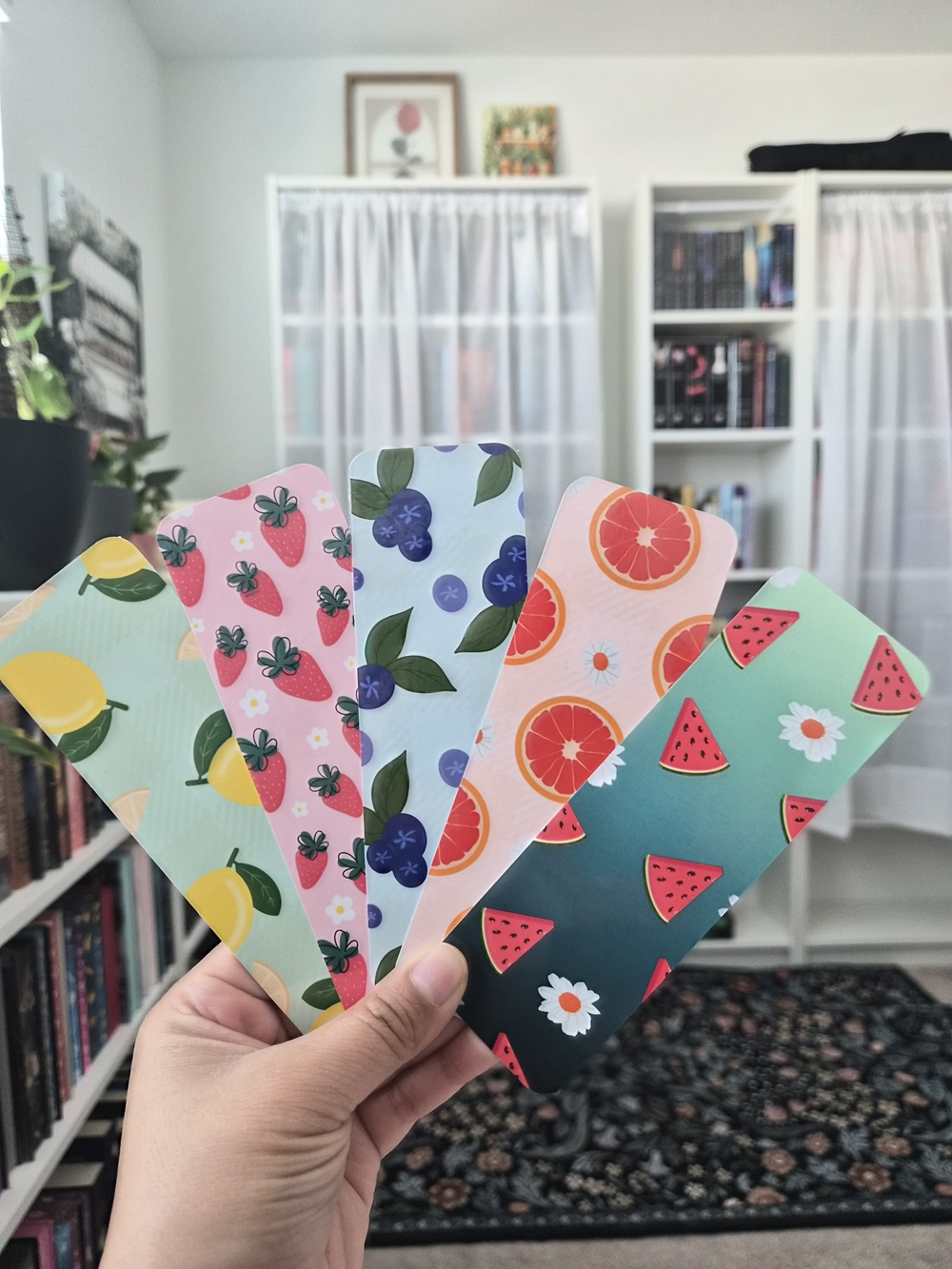 Fruit Pattern Dounle Sided Bookmarks - Set of 5